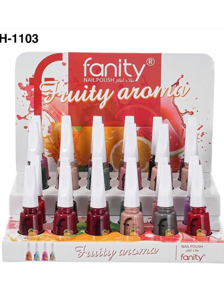 فانيتي طلاء اظافر غطاء ابيض ملون 24 حبة FANITY - Image 3