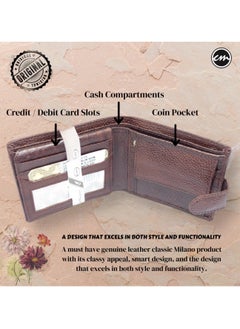 Classic Milano Classic Milano Wallet for Men - Genuine Leather Card Holder Wallet, RFID Blocking Bifold Mens Wallet with Coin Pouch, Slim Wallet for Men, Durable Man Wallet - Ideal Gift  - Image 3