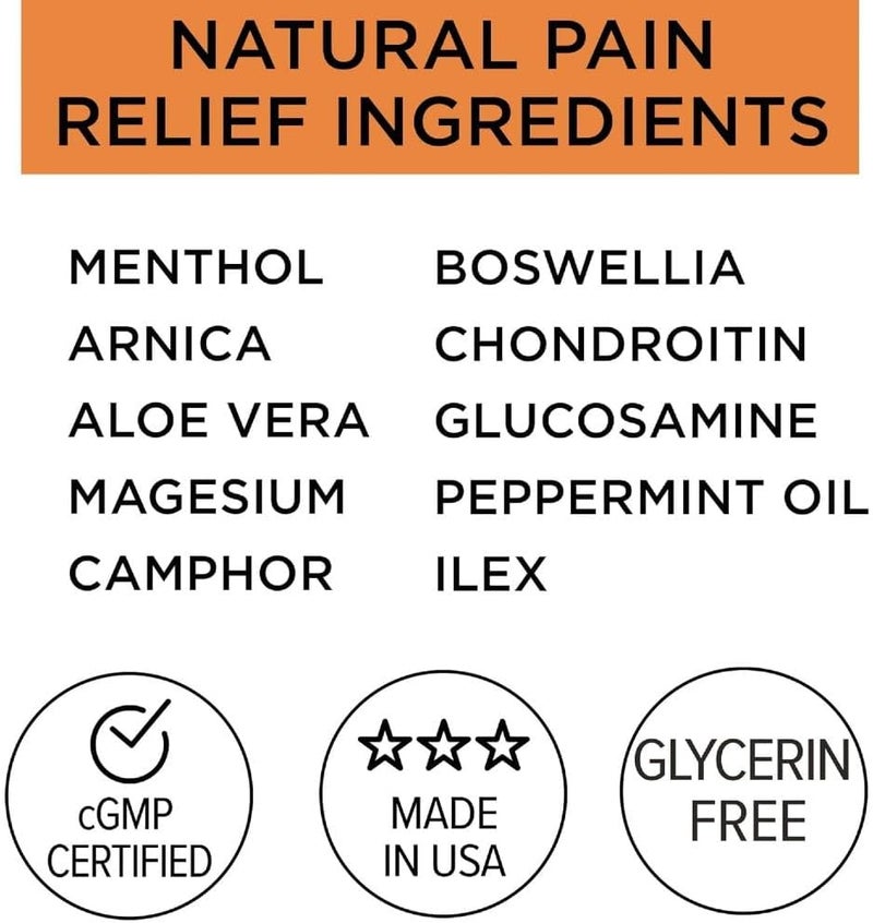 OMAX أوماكس 2 زجاجات كريو فريز لتخفيف الألم بالمنثول رول أون رياضي بارد لالتهاب المفاصل تخفيف آلام الظهر تخفيف آلام العضلات والمفاصل أرنيكا صنع في الولايات المتحدة 3 أونصات لكل زجاجة - Image 3