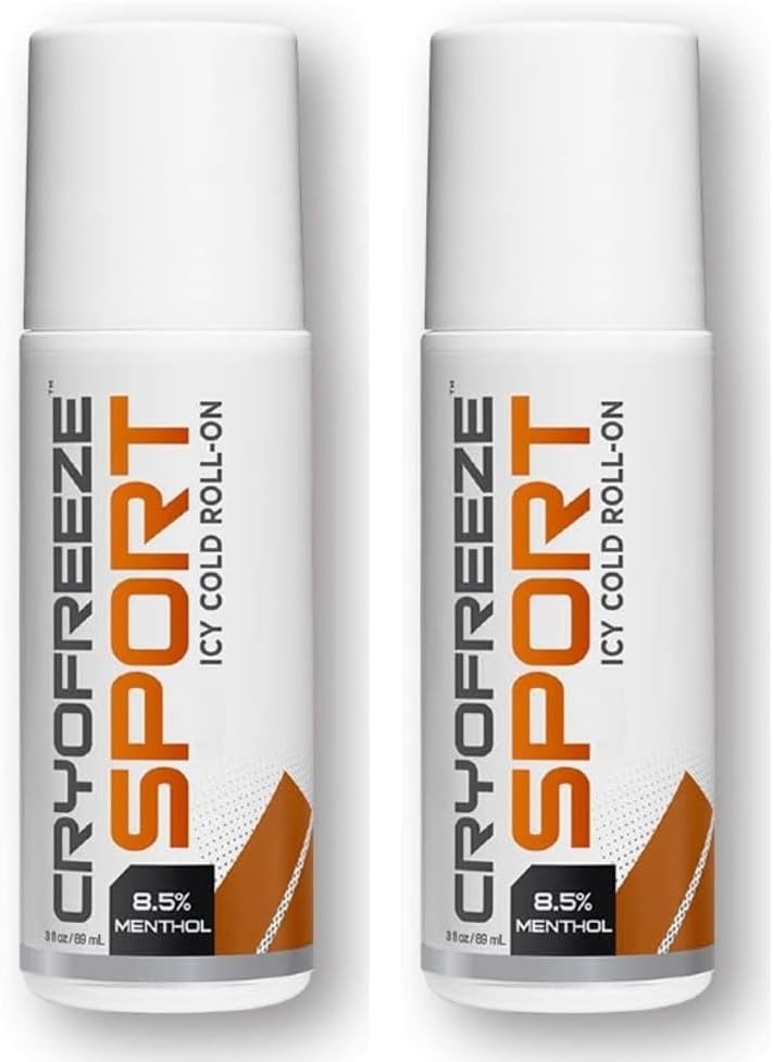 OMAX أوماكس 2 زجاجات كريو فريز لتخفيف الألم بالمنثول رول أون رياضي بارد لالتهاب المفاصل تخفيف آلام الظهر تخفيف آلام العضلات والمفاصل أرنيكا صنع في الولايات المتحدة 3 أونصات لكل زجاجة - Image 1