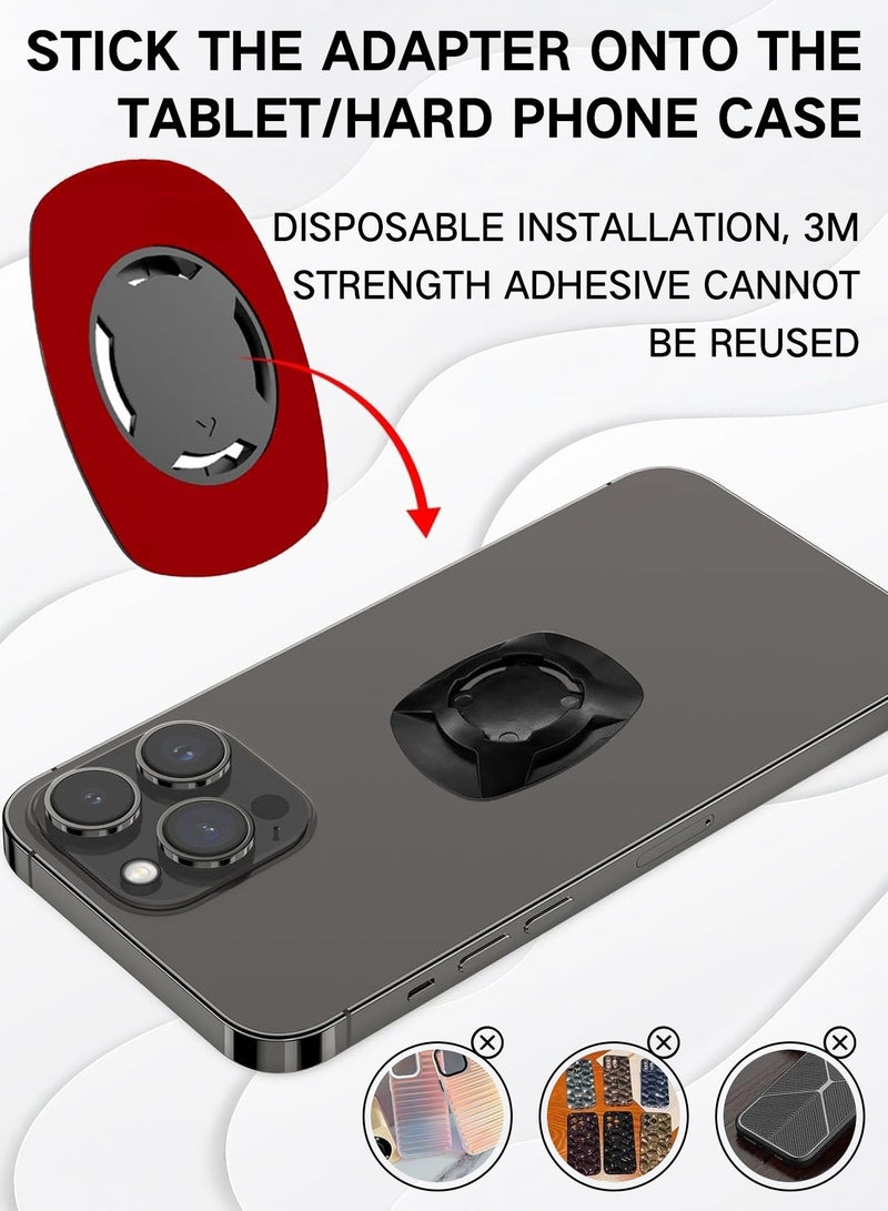 GOOGO Bike Phone Mount, 360° Rotation Handlebar Holder for Motorcycles, Electric Bikes, Bicycles, Shock-Absorbing GPS Bracket for 4.7-7.2 Inch Smartphones - Image 2