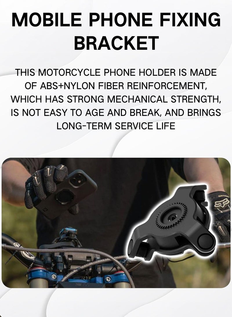 GOOGO Bike Phone Mount, 360° Rotation Handlebar Holder for Motorcycles, Electric Bikes, Bicycles, Shock-Absorbing GPS Bracket for 4.7-7.2 Inch Smartphones - Image 4
