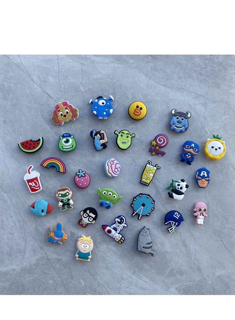 KASTWAVE Shoe Decoration Charms for Crocs, 100 Pcs Random Pins for Crocs Shoes Sandals Buckle Party Birthday Gift Charms Bracelet Wristband Decorations for Adult Men Women Kids - Image 3