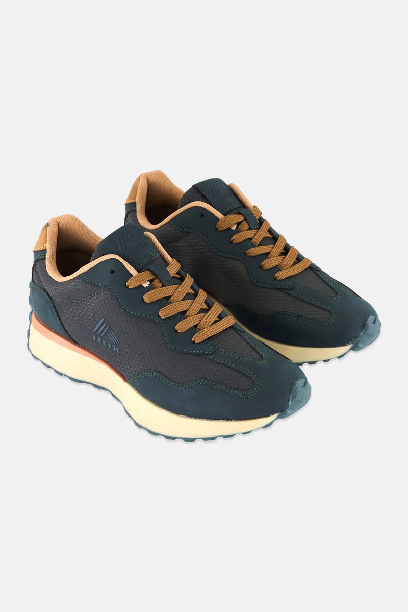 RBX Men Lace Up Casual Shoes, Dark Green - Image 1