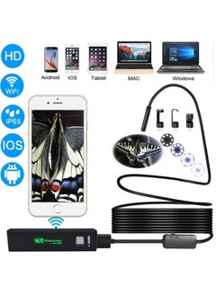 YPC110 8mm 2.0MP HD Camera WiFi Endoscope Snake Tube Inspection Camera with 8 LED, Waterproof IP68, Lens Diameter: 8mm, Length: 5m, Soft Line