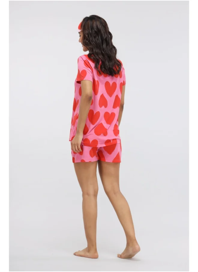 نسيسيرا Pink Love Modal Shorts Set