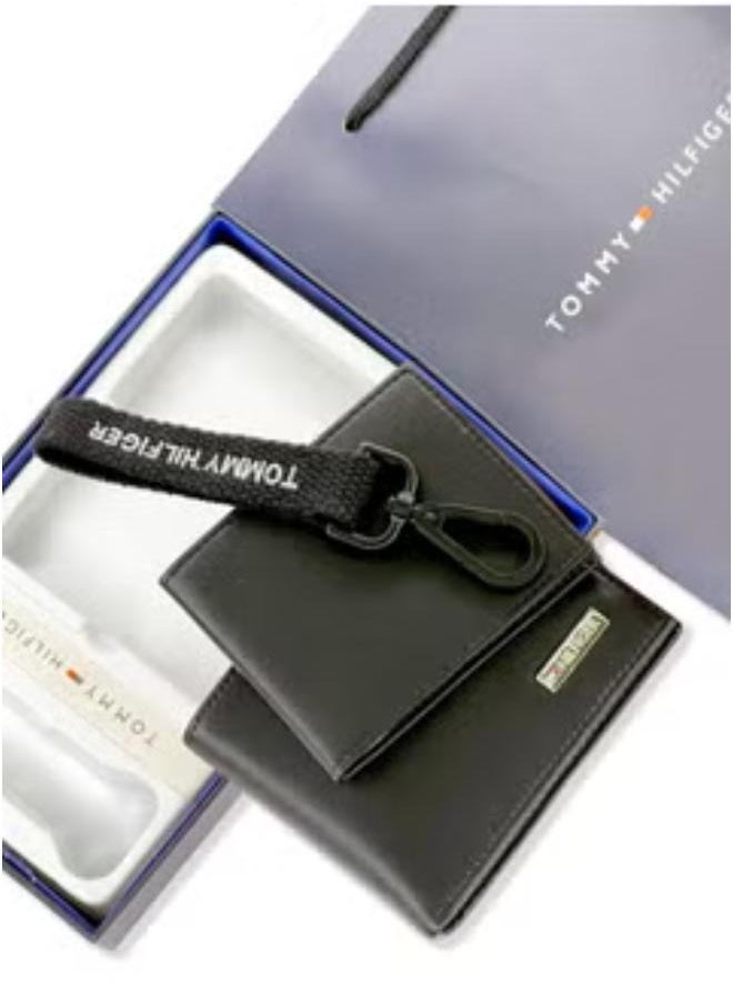Tommy Hilfiger Wallet-Keychain Set For Men