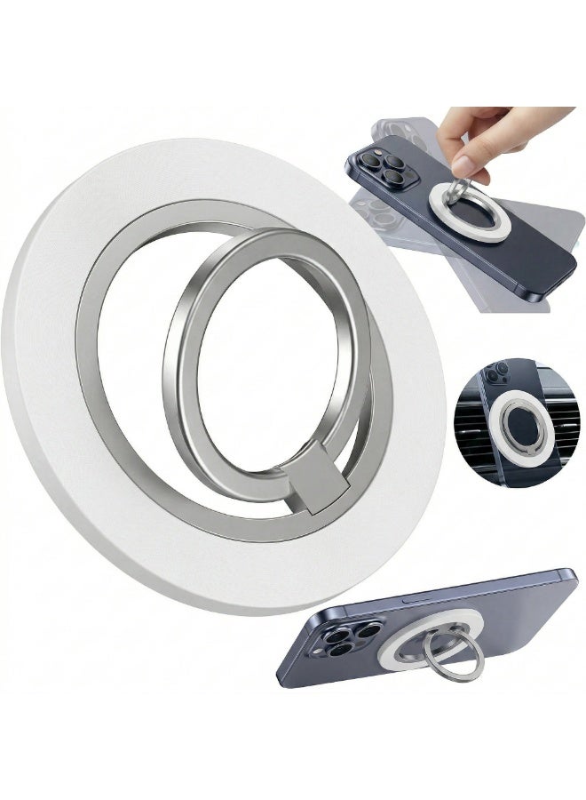 MagSafe Magnetic Phone Ring Holder, 360° Rotating Phone Grip Stand with Strong Dual-Sided Magnet & Adjustable Kickstand, Wireless Charging Compatible, Removable Magnetic Ring Holder for iPhone 17/16/15/14/13/12 Pro Max Mini Plus & Android Devices - Image 1