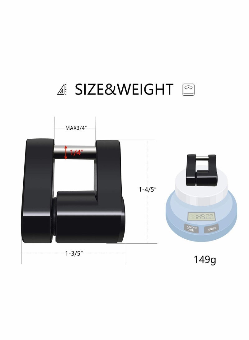 Y&D Trailer Hitch Coupler Lock, Dia 1/4 Inch, 3/4 Inch Span with 2 Keys for Tow Boat RV Truck Car's Lock - Image 4