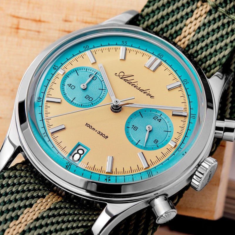 ADDIESDIVE Chronograph Watch Quartz Sweep Second Movement 100 M Waterproof BGW9 Luminous Owl Dial Sport Watches for Men Nylon Strap - Image 4