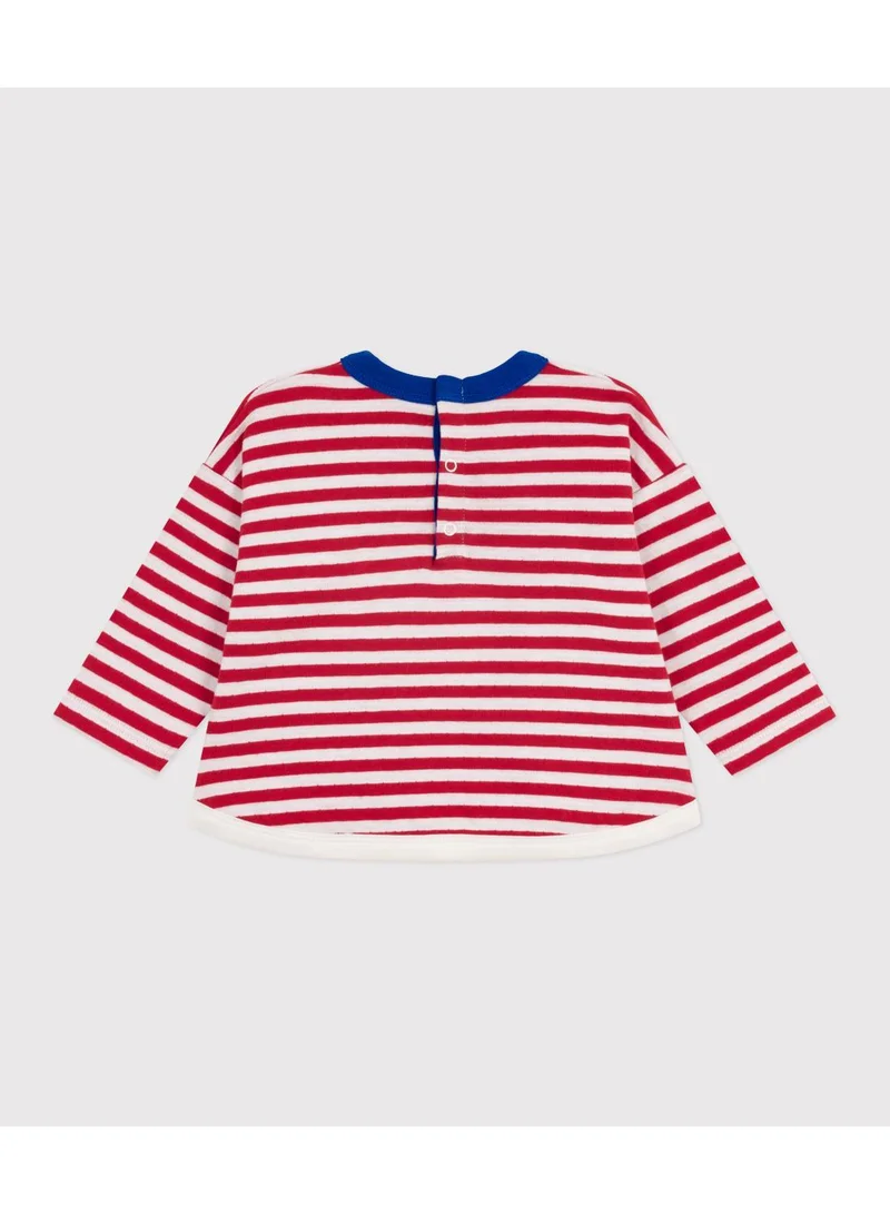 بيتي باتو تيشيرت قطني مخطط بأكمام طويلة للأطفال