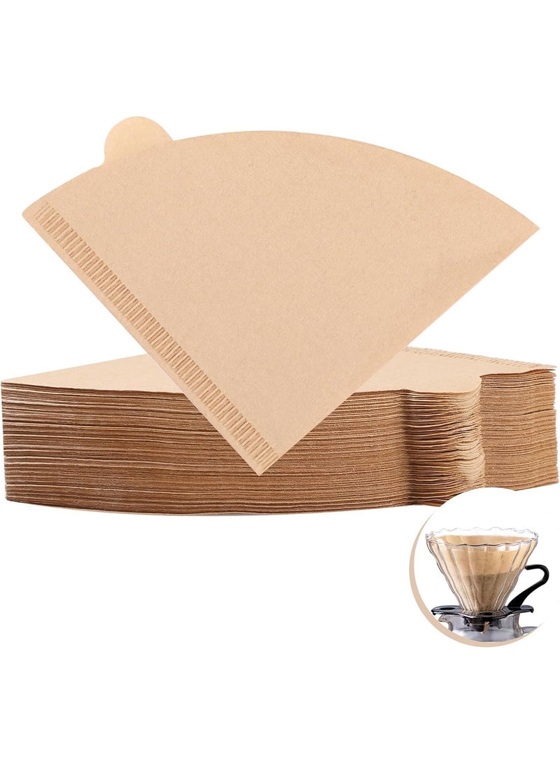 100 Piece Coffee Paper Filter V60 Beige Without Bleached 100% Natural  - Image 1