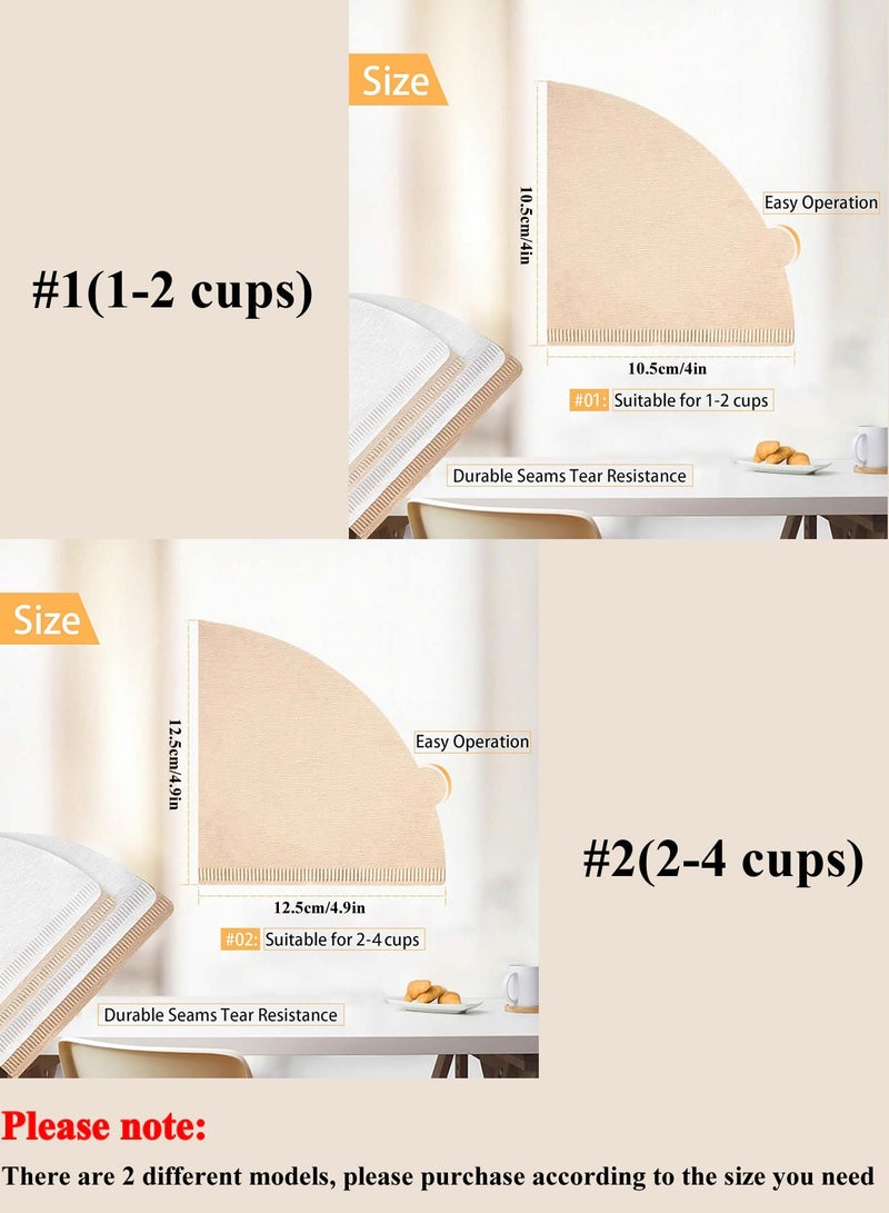100 Piece Coffee Paper Filter V60 Beige Without Bleached 100% Natural  - Image 4