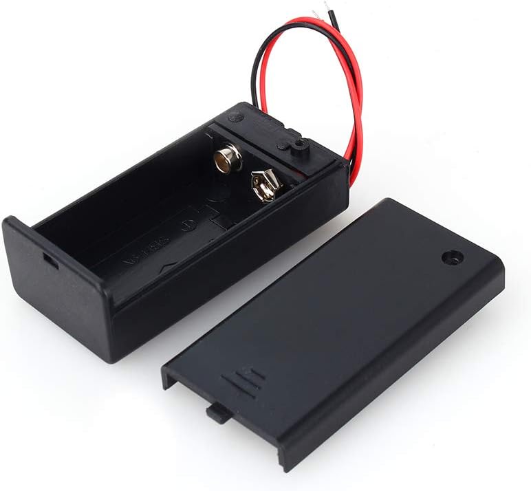 Ejoyous 9V Battery Holder Box, DC Battery Holder w/Wire Lead ON/OFF Switch Cover for Electronic Applications - Image 3