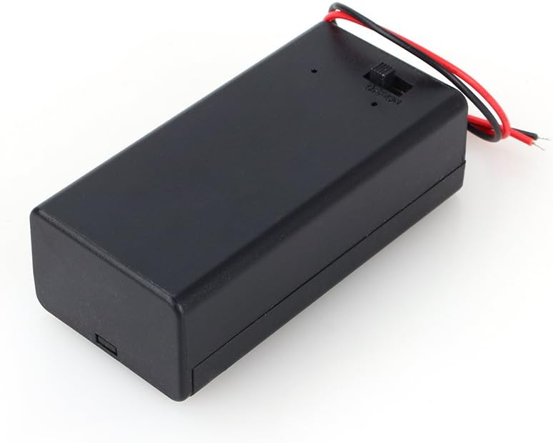 Ejoyous 9V Battery Holder Box, DC Battery Holder w/Wire Lead ON/OFF Switch Cover for Electronic Applications - Image 1