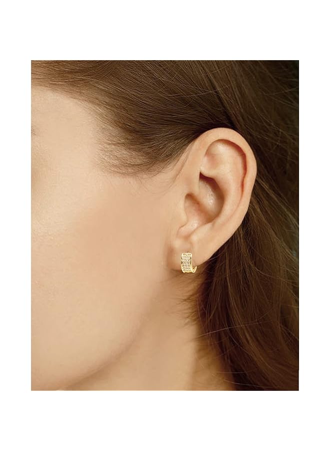 إيروريكس أقراط دائرية للنساء أقراط مطلية بالذهب عيار 18 قيراطًا للنساء｜أقراط غضروفية صغيرة خفيفة الوزن مضادة للحساسية للفتيات... - Image 5