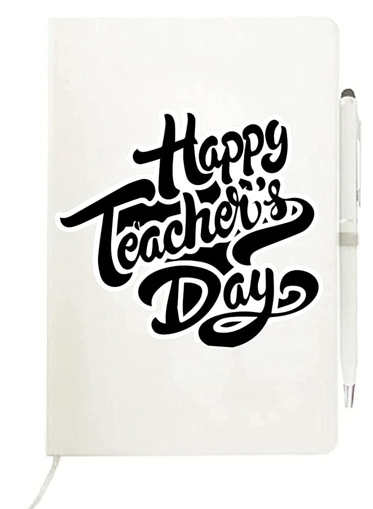 Generic Teachers Appreciation Notebook with Pen Gifts for Teachers Day | World Teachers Day | Teachers Day Gifts (Design 10  - Image 1