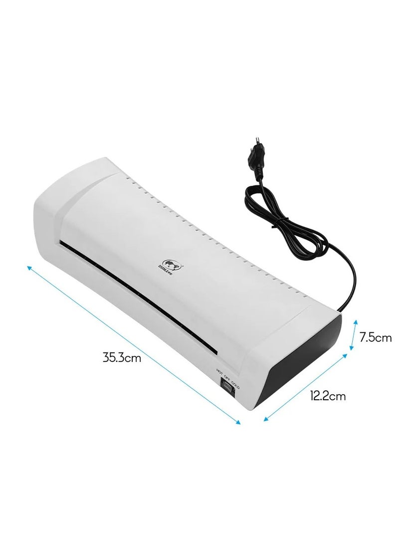 OSMILE - SMILE SL200 Desktop Laminator Machine Set A4 Size Hot and Cold Laminating Machine Lamination 2 Roller System for Home Office School Supplies - Image 1