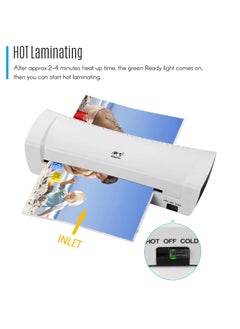 OSMILE SMILE SL200 Desktop Laminator Machine Set A4 Size Hot and Cold Laminating Machine Lamination 2 Roller System for Home Office School Supplies  - Image 2