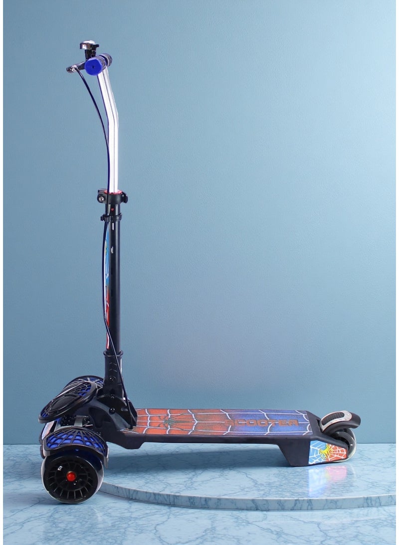 إيزي فيتشور سكوتر ركل قابل للطي من EASY FUTURE للأطفال من سن 3 إلى 8 سنوات: مقبض قابل لتعديل الارتفاع، عجلات LED، فرامل خلفية، فرامل مقبض وميزات موسيقى ممتعة - Image 1