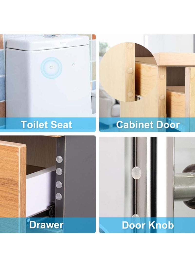 Pack of 100 Adhesive Bumper Pads for Drawers, Cutting Boards, Glass Tops, Small and Kitchen Furniture, Picture Frames Sound Dampening Transparent Rubber Feet for Cabinet Doors (Clear) - Image 3