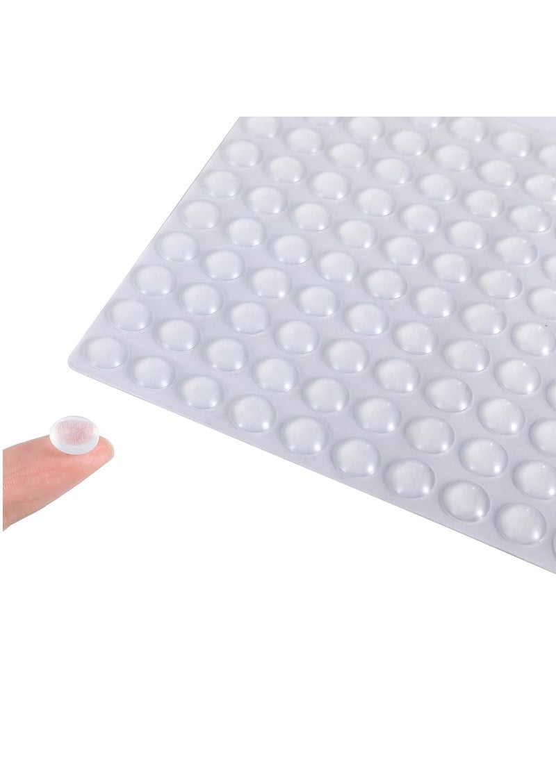 Pack of 100 Adhesive Bumper Pads for Drawers, Cutting Boards, Glass Tops, Small and Kitchen Furniture, Picture Frames Sound Dampening Transparent Rubber Feet for Cabinet Doors (Clear) - Image 2