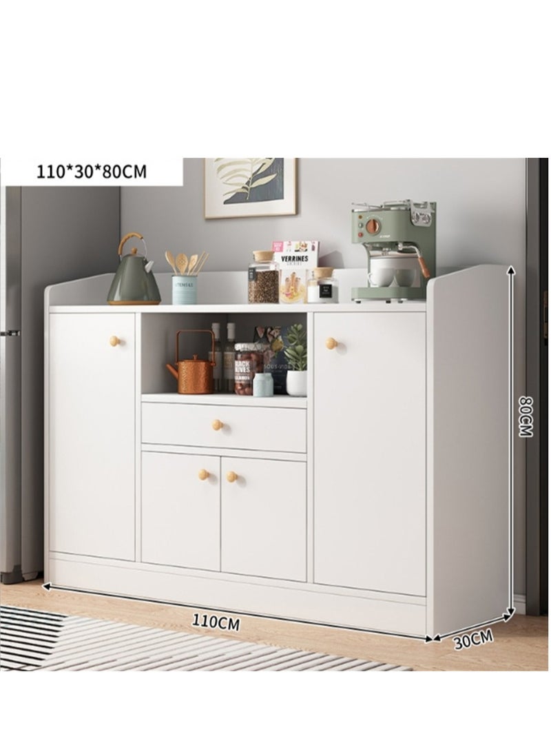 Generic Chest of Drawers, Wooden Storage Cabinet with 1 Dawers and 4 Doors for Household Items and kitchenware, Modern Drawer Storage Cabinet for Living Room Dining Room and Bedroom (White)  - Image 2