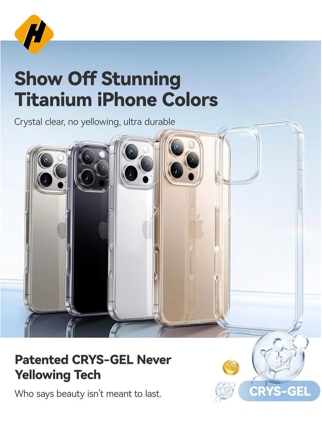 HuHa iPhone 16 Pro Max Case - Crystal Clear with Never Yellow Technology, 12FT Mil-Grade Protection, Slim Transparent Cover for Men and Women (6.9”) - Image 2