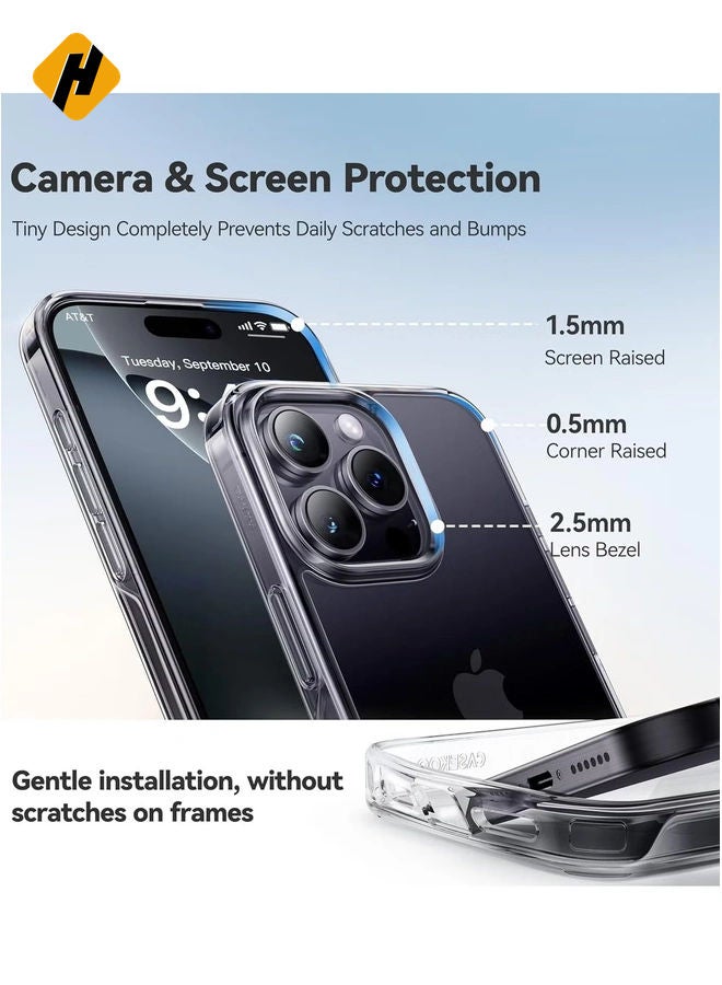 HuHa iPhone 16 Pro Max Case - Crystal Clear with Never Yellow Technology, 12FT Mil-Grade Protection, Slim Transparent Cover for Men and Women (6.9”) - Image 4