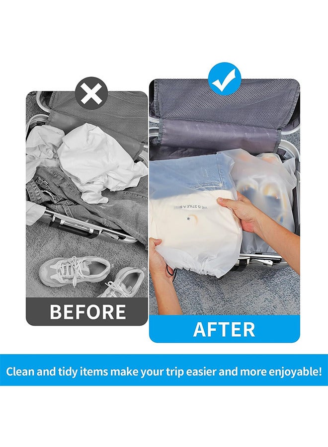 Depend Transparent Shoe Bags, 10 Pack Travel Large Shoes Pouch Storage, Dust-Proof Storage Clear Window With Drawstring With Rope For Men And Women - Image 4