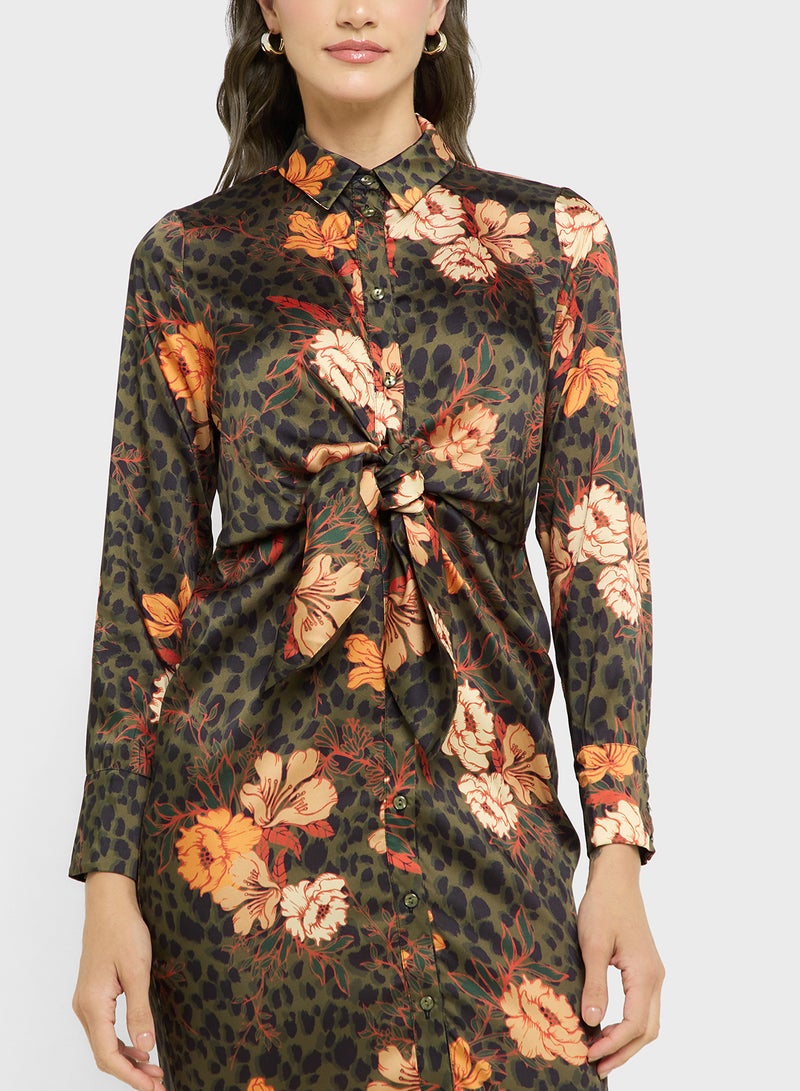 Style Cheat Floral Tie-Waist Dress - Image 3