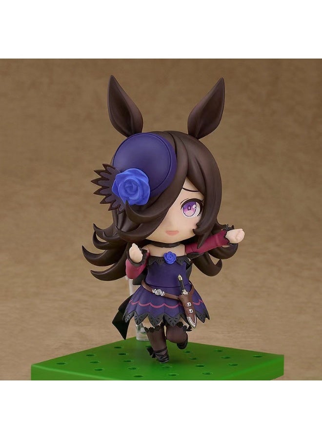 general Pretty Derby Rice Shower Movable Replacement Face Doll Model Decoration Desktop Decoration Toy Gift for Family and Friends - Image 3