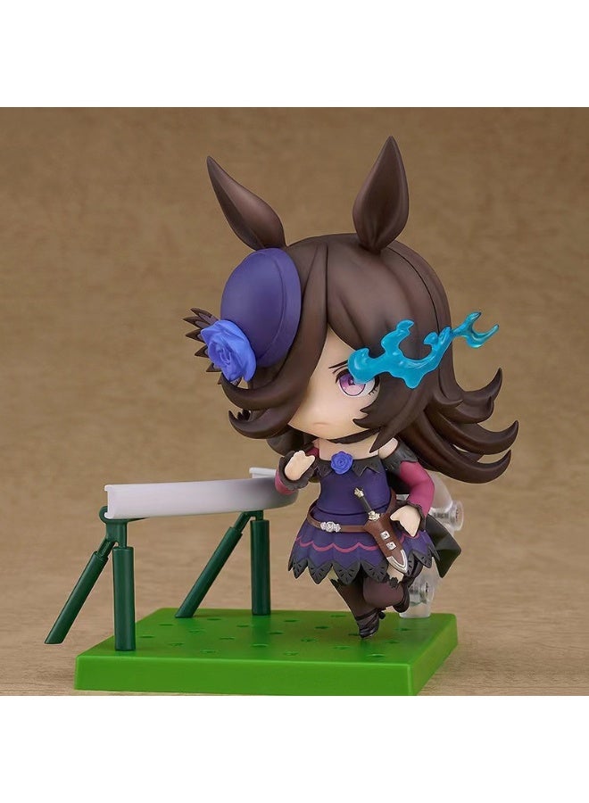 general Pretty Derby Rice Shower Movable Replacement Face Doll Model Decoration Desktop Decoration Toy Gift for Family and Friends - Image 4