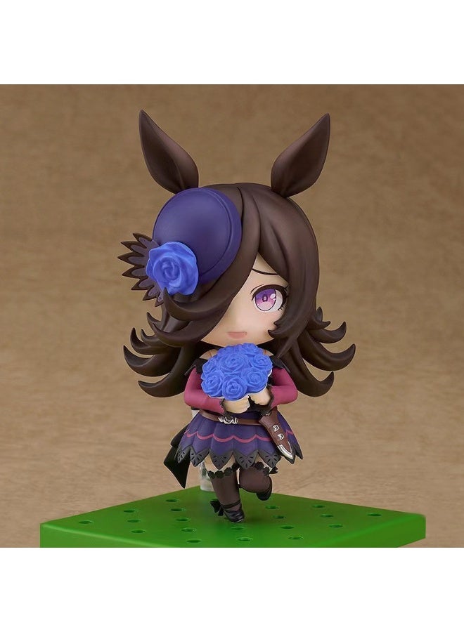 general Pretty Derby Rice Shower Movable Replacement Face Doll Model Decoration Desktop Decoration Toy Gift for Family and Friends - Image 1