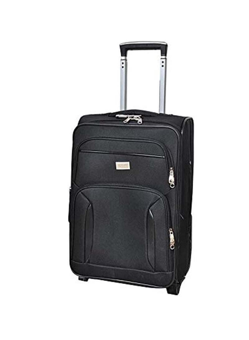 Wheeled Suitcase - 20 Inch, Black, Canvas  - Image 1