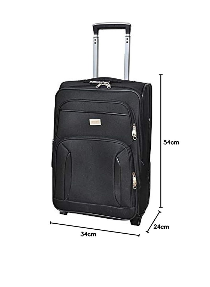Wheeled Suitcase - 20 Inch, Black, Canvas  - Image 4