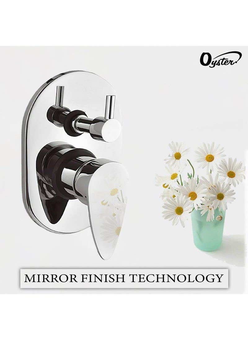T&FOYSTERGOLD Oyster Zura Brass Concealed Body Diverter Bath Set with Overhead Rainfall Shower for bathroom Multi flow Hand Shower Set and Bath Tub Spout Diverter Set For Bathroom  - Image 4