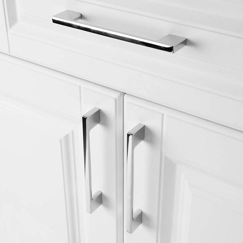 GS Gujarat Stainless Steel Chrome Finish Kitchen Cabinet HandlesDrawer PullsDoor HandleHardware Drawer Pulls 10 Inche Pack of 6 - Image 3