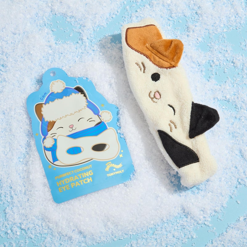 TONYMOLY x Squishmallows Cam Spa Day Set | Hydrating Coconut Eye Mask + Plush Cat Spa Headband | Limited Edition Holiday Gift Set for Relaxation, Skincare, and Self-Care at Home - Image 3