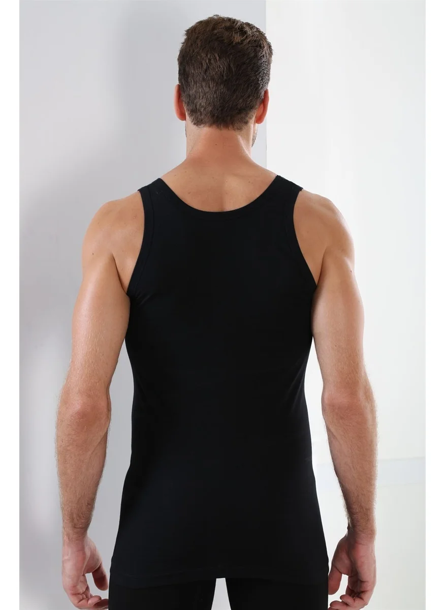 Arma Yıldız Men's Rib Undershirt Black 100% Cotton