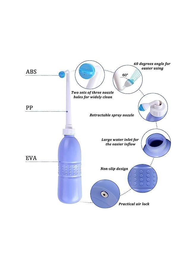 The Bros 650ml Portable Shattaf Bidet Bottle – Handheld Travel Spray with Leakproof Design, Retractable Nozzle, Essential for Personal Hygiene, Feminine Care, and Postpartum Use - Image 3