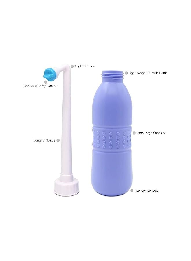 The Bros 650ml Portable Shattaf Bidet Bottle – Handheld Travel Spray with Leakproof Design, Retractable Nozzle, Essential for Personal Hygiene, Feminine Care, and Postpartum Use - Image 2