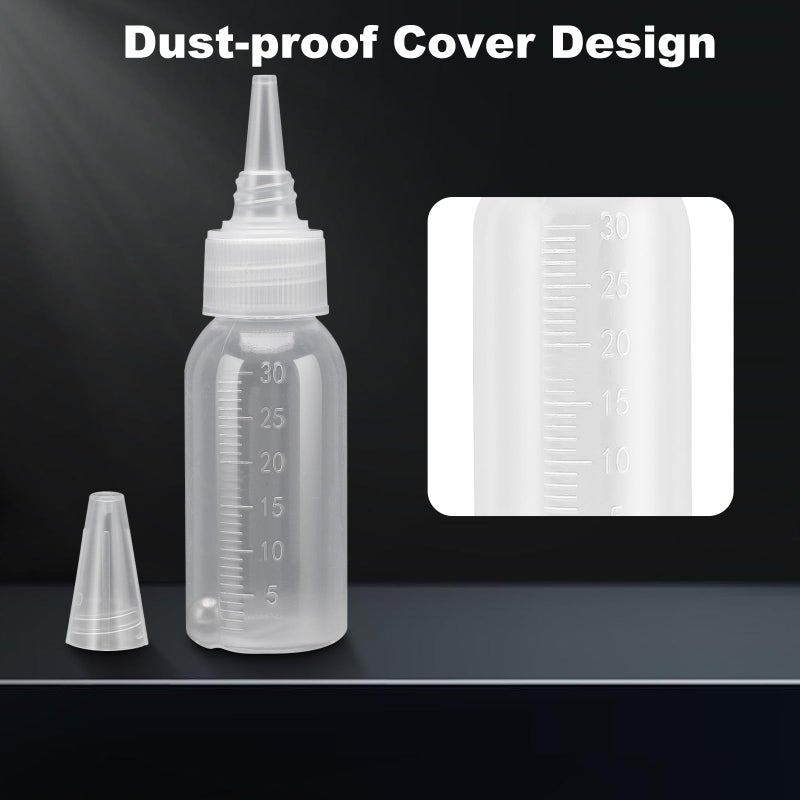 Tbest Paint Bottle,10 Pack Airbrush Paint Bottles Jars Plastic containers 1oz/30ml of Acrylic Storage Mixing with Ball jar Bottle Mixer resealable Empty Small Squirt 1inch Container Squeeze - Image 5