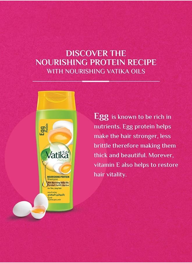 Vatika Naturals - Vatika Naturals Egg  | Nourishing Protein Shampoo | Moisture Soft Hair | For Thin and Limp Hair - 200 ml - Image 1