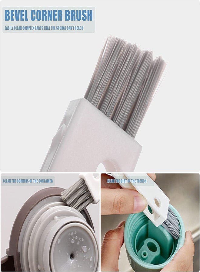 TASKHOUSE Multifunctional Cleaning Brush Cup 3 in 1 Cup Lid Crevice for Different Clean Items Tea Cups Bottles (3 Piece) - Image 5