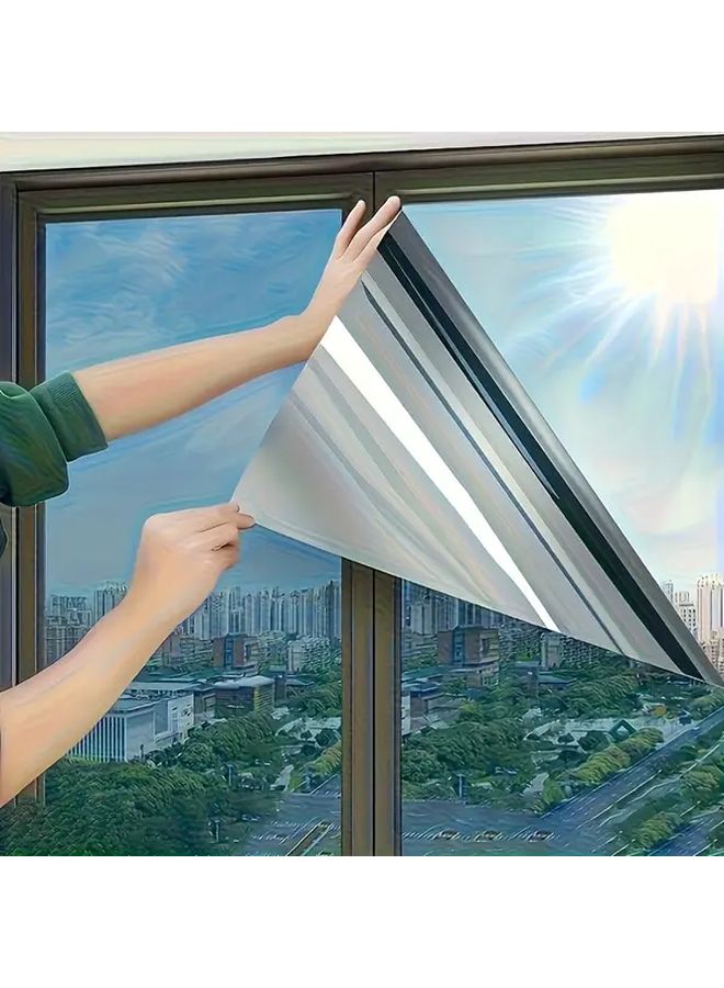 Light Blue Silver One Roll Window Film UV Protection Heat Insulating Car Home Office - Image 2