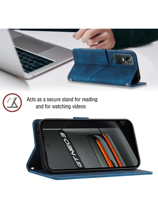 اس-توب جراب هاتف Realme GT Neo3 مصنوع من الجلد المنقوش بملمس الجلد - Image 5