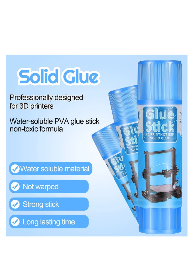SYOSI - 3D Printer Glue Sticks PVP Solid Glue Sticks, Perfect First Layer Adhesion, Washable, Non-Toxic, Reduce Warping, for 3D Printer Hot Bed Removing Printing Models, PLA, ABS, PETG (6 Pieces) - Image 1