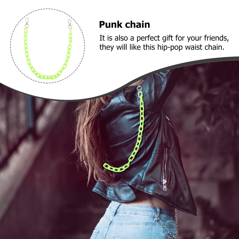 2 pcs Jeans Chain Waist Chain Pants Chain Belt Chain - Image 3