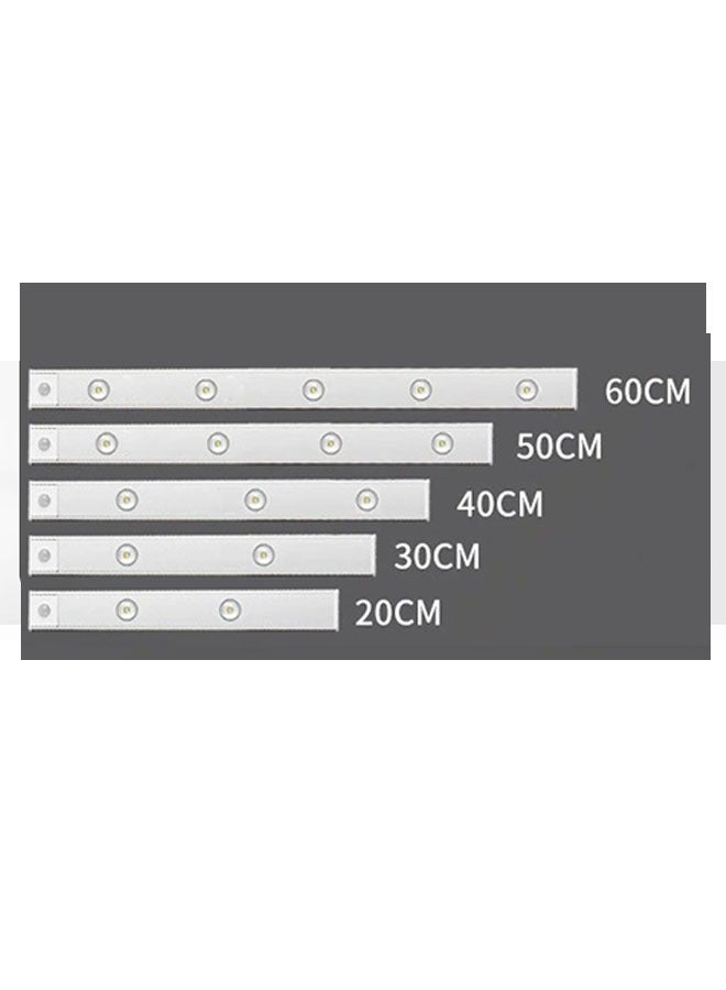 ليفقورا ضوء مستشعر الحركة، ضوء LED قابل لإعادة الشحن عبر USB - ضوء خزانة من الألومنيوم اللاسلكي للمطبخ وغرفة النوم وخزانة الملابس - أبيض ودافئ وضوء طبيعي (40 سم) - Image 2